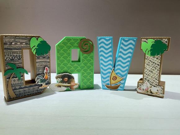 Letras 3d Festa Maui Moana