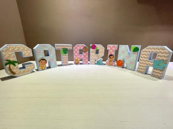 Letras 3d Festa Moana