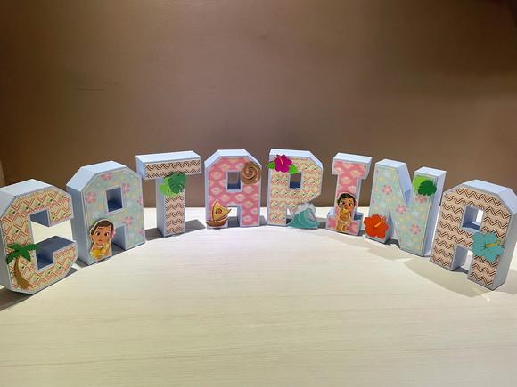 Letras 3d Festa Moana