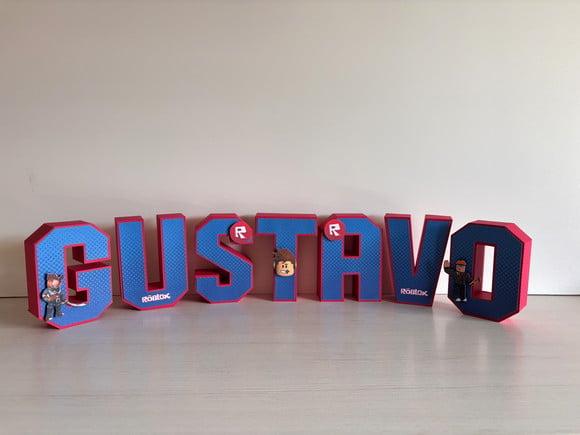 Letras 3d Festa Roblox