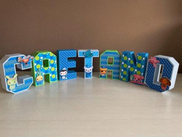Letras 3d Festa Octonautas