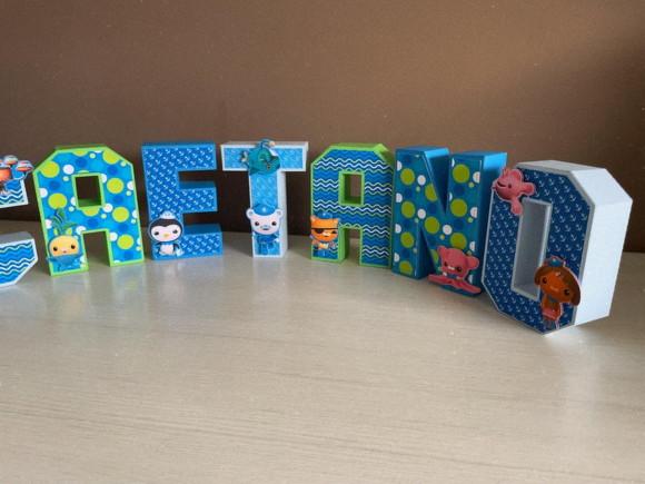 Letras 3d Festa Octonautas