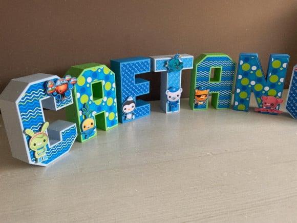 Letras 3d Festa Octonautas