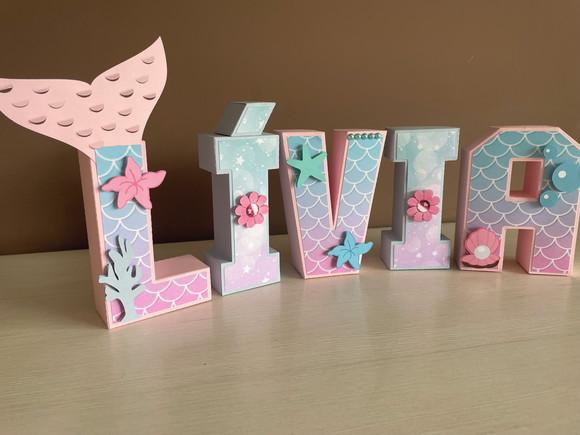 Letras 3d Festa Sereia