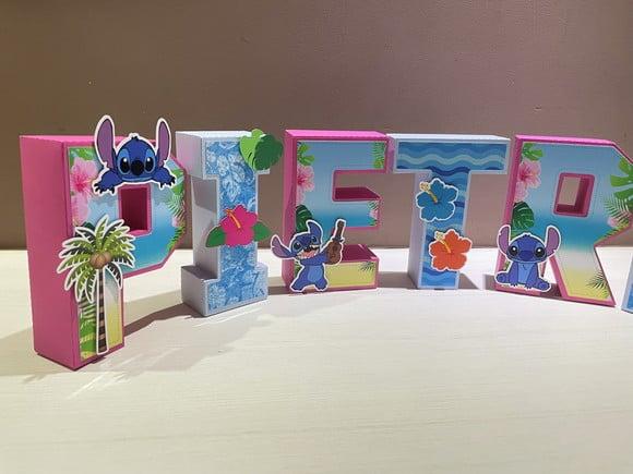 Letras 3d Festa Stitch
