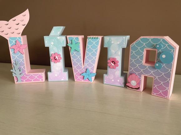 Letras 3d Festa Sereia