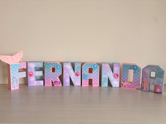 Letras 3d Festa Sereia