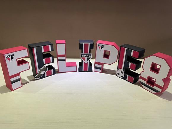 Letras 3d Festa Time de Futebol