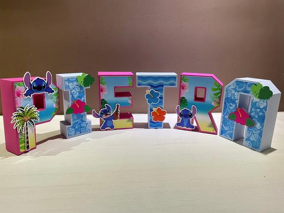 Letras 3d Festa Stitch