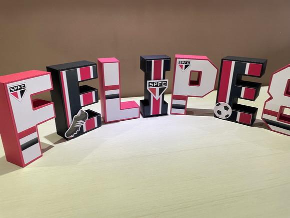 Letras 3d Festa Time de Futebol