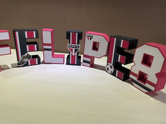 Letras 3d Festa Time de Futebol
