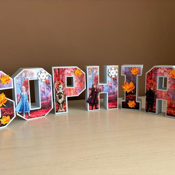 Letras 3d Frozen 2