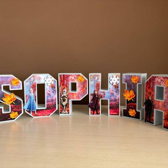 Letras 3d Frozen 2