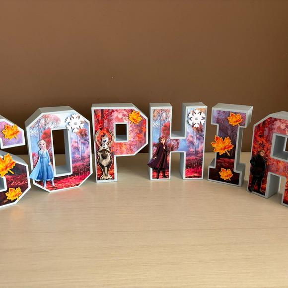 Letras 3d Frozen 2