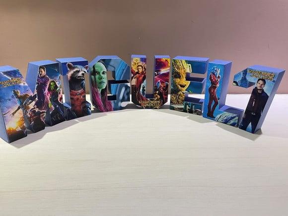Letras 3d Guardiões da Galáxia