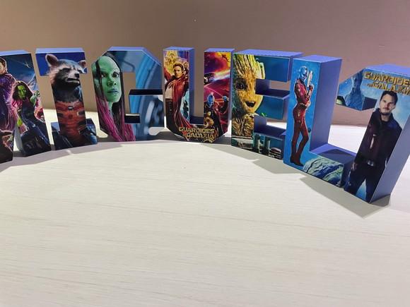 Letras 3d Guardiões da Galáxia