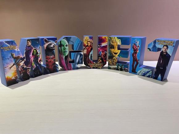 Letras 3d Guardiões da Galáxia