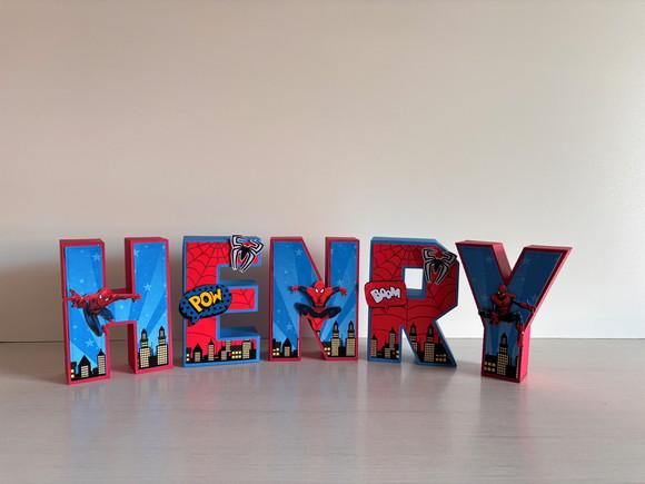 Letras 3d Homem Aranha