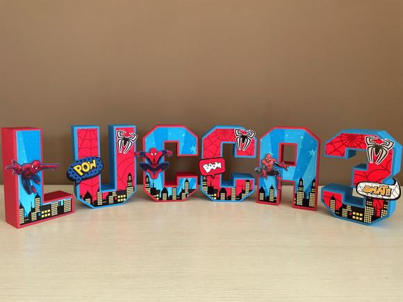 Letras 3d Homem Aranha