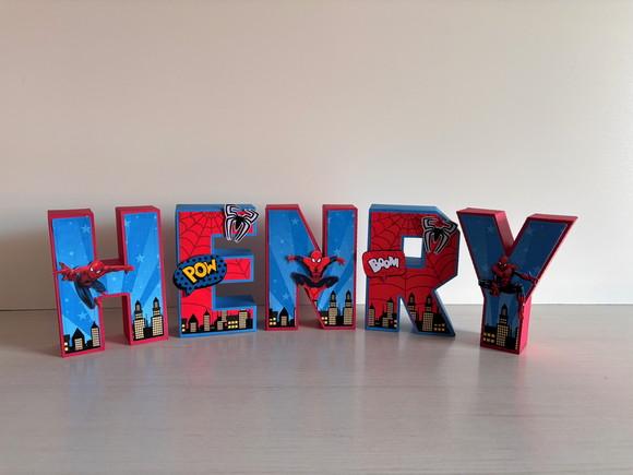 Letras 3d Homem Aranha