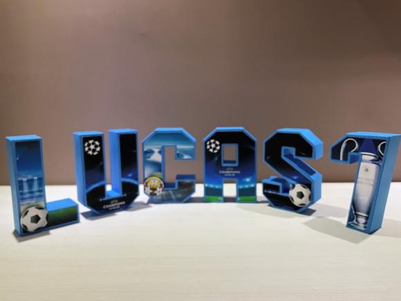 Letras 3d Liga dos Campeões