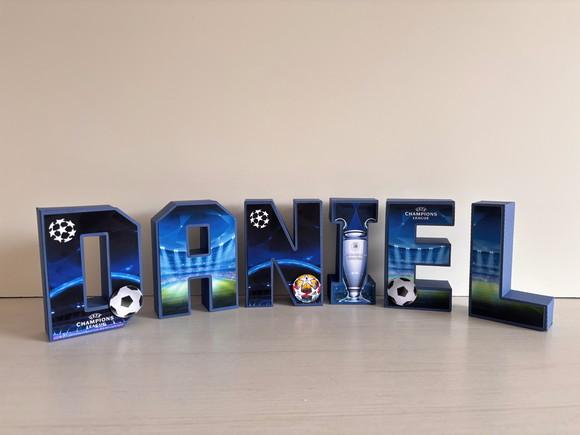 Letras 3d Liga dos Campeões