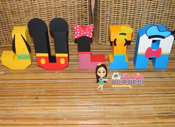 Letras 3d Mickey
