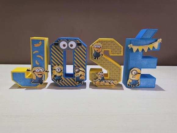 Letras 3d Minions