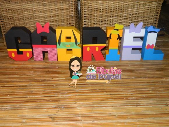 Letras 3d Mickey