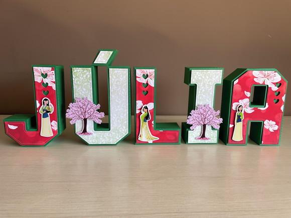 Letras 3d Mulan