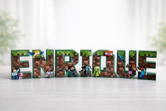 Letras 3d Minecraft