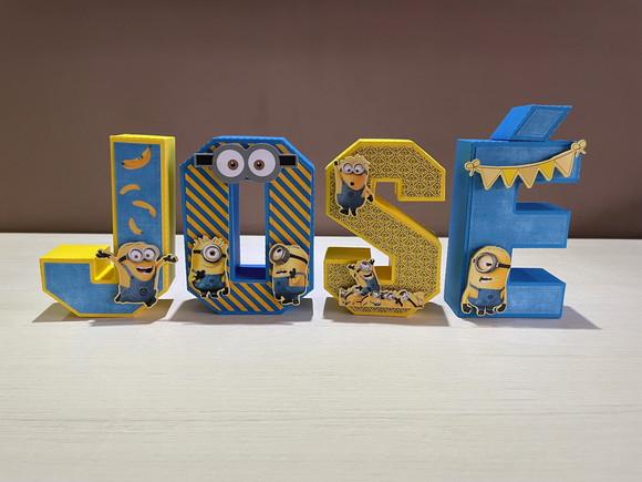 Letras 3d Minions