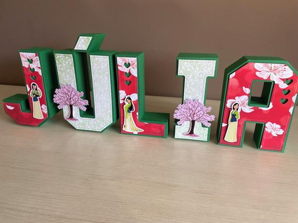 Letras 3d Mulan