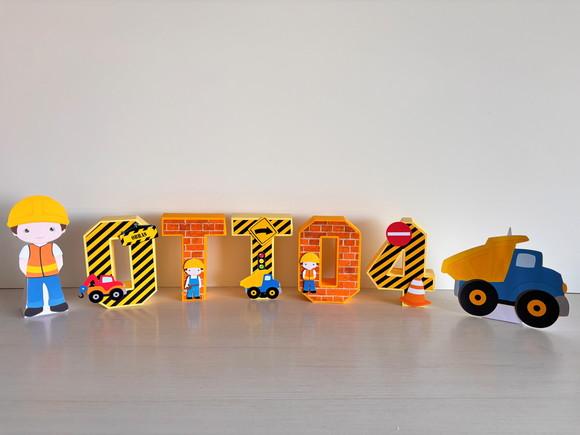 Letras 3d Obras Construtor