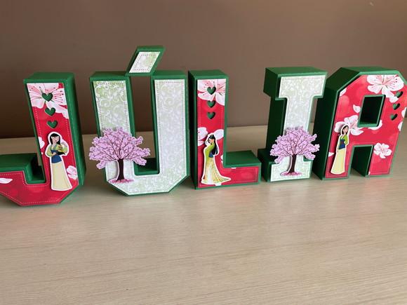 Letras 3d Mulan