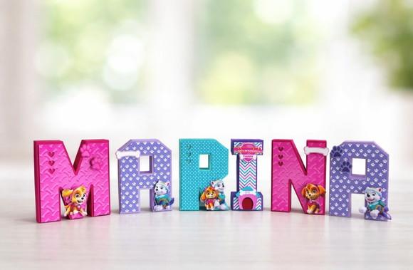 Letras 3d Patrulha Canina Menina