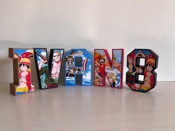 Letras 3d One Piece