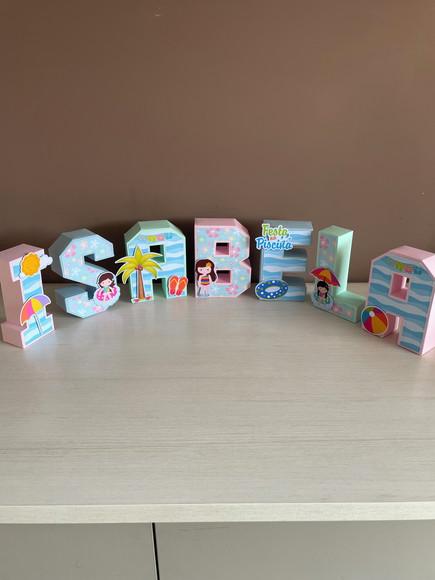 Letras 3d Pool Party
