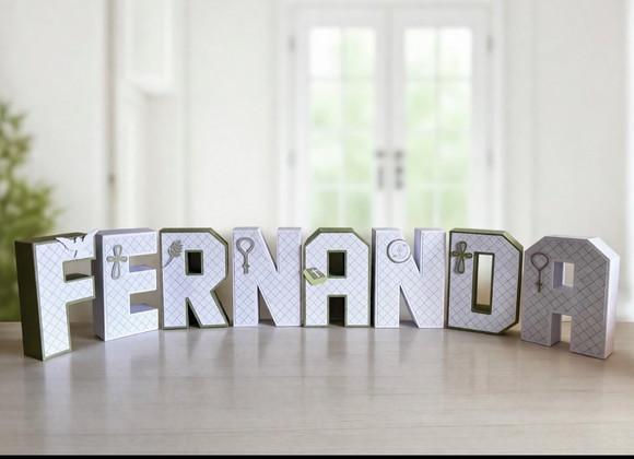 Letras 3d Primeira Comunhão