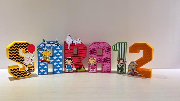 Letras 3d Snoopy