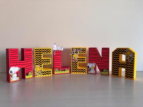 Letras 3d Snoopy