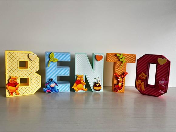 Letras 3d Ursinho Pooh