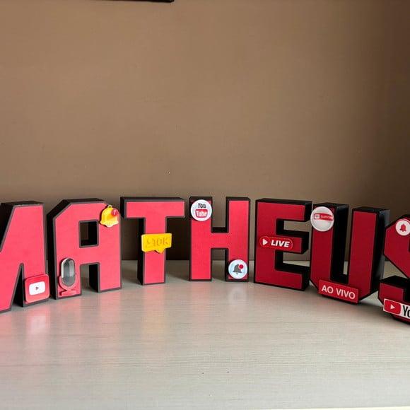 Letras 3d Youtube