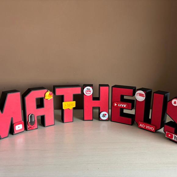 Letras 3d Youtube