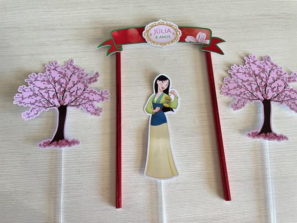Topo de Bolo Festa Mulan