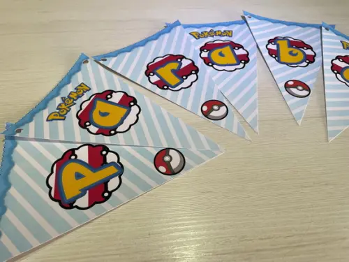 Bandeirolas Festa Pokemon