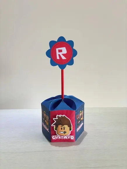 Kit 15 Centros de Mesa Festa Roblox