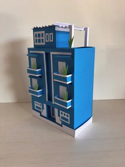 Centro de Mesa Prédio Azul Detetives DPA