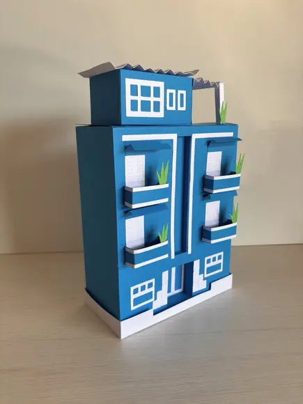 Centro de Mesa Prédio Azul Detetives DPA