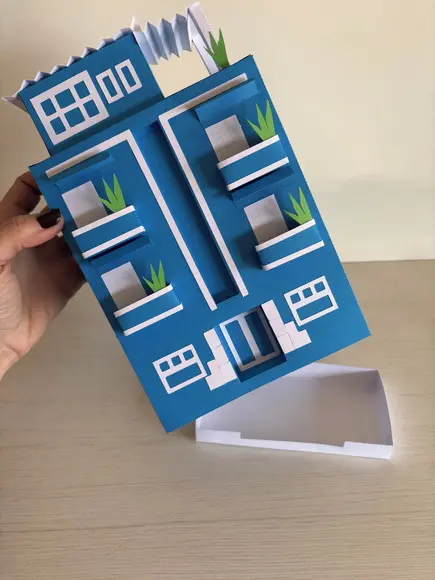 Centro de Mesa Prédio Azul Detetives DPA